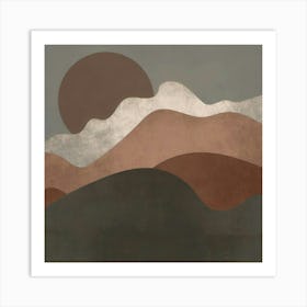 Abstract Mountain Landscape Art Print