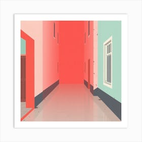 Hallway - Hallway Stock Videos & Royalty-Free Footage Art Print