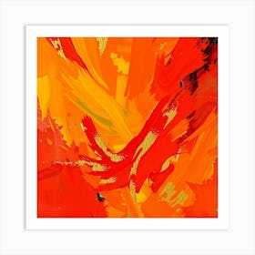 Orange Flames Art Print