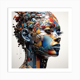 Abstract Portrait Of A Woman Art Print