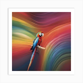 Rainbow Parrot 1 Art Print