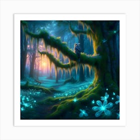 Owl In The Forest 2 Art Print