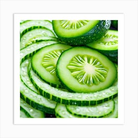 Cucumber Slices 6 Art Print