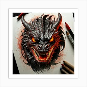 Dragon Head 4 Art Print