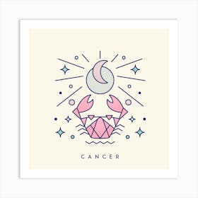 Cancer Square Art Print