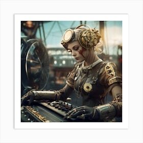 Steampunk Girl 1 Art Print