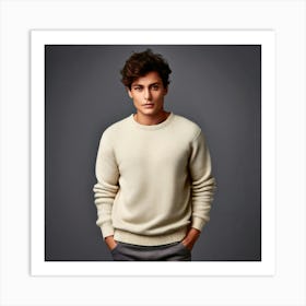 Mock Up Jumper Blank Plain Sweater Pullover Knit Cotton Wool Fleece Soft Comfy Cozy M (26) Art Print