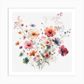 Boho Flowers 15 Art Print