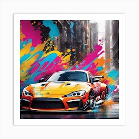 Graffiti Splatter Painting Art Print