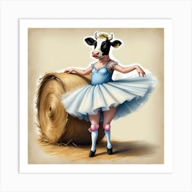 Ballerina Cow 1 Art Print