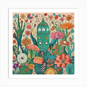 Doodle Garden Art Print