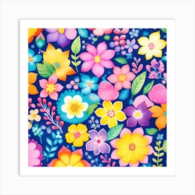 Floral pattern 11 Art Print