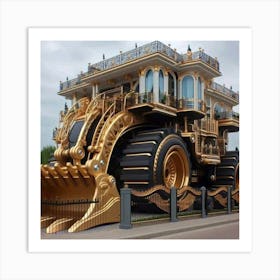 Russian Bulldozer House Art Print