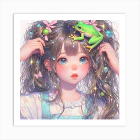 Frog Girl 2 Art Print