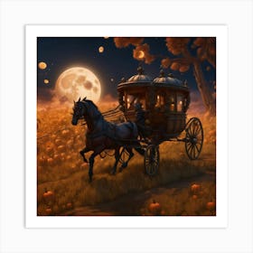 Pumpkins In The Field 1 Art Print