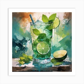 Green Mojito Art Print