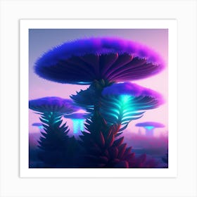 Psychedelic Mushrooms Art Print