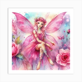 Pretty Pink Fairy Art Print