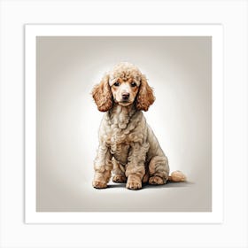 Poodle Puppy Art Print