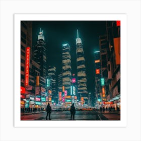 City At Night Art Print