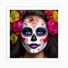 Sugar Skull Lady Art Print