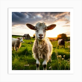 Sheep In The Meadow 1 Art Print