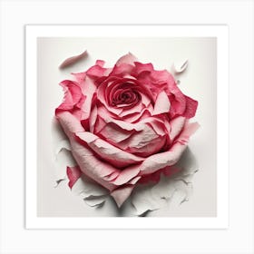 Pink Rose Art Print