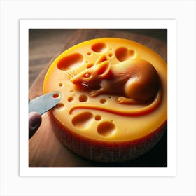 Cheese Shaped Like A Mouse Art Print