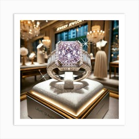 Pink Diamond Ring 1 Art Print