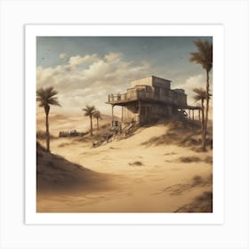 Desert House Art Print