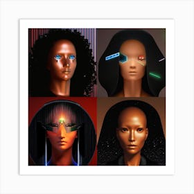 Futuristic Portrait Art Print