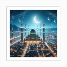 Islamic City At Night 4 Art Print