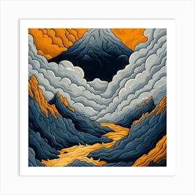 Adirondack Mountain Art Print