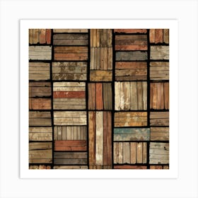 Old Wooden Planks 1 Art Print