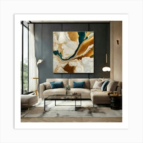 Abstract Marble Modern Painting Tableau (7) Art Print