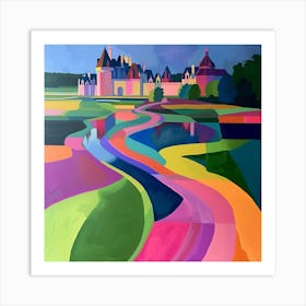 Colourful Gardens Château De Chantilly Gardens France 3 Art Print