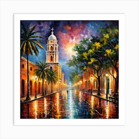 Street At Night Art Print