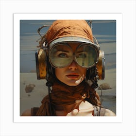 Richardvachtenberg 8000 Years Woman Facewith A Cosmonaut Helmet 900d549f Bfb7 4d12 Bbcc 6ce8c50e91ee Art Print