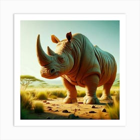 Rhino Painting Art Print