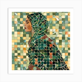 Mosaic Woman Art Print