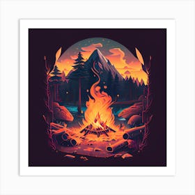 Campfire Art Print