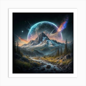 Space Landscape 1 Art Print