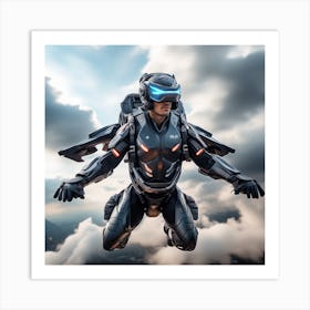 Futuristic Man In Space 5 Art Print