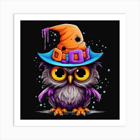 Halloween Owl 15 Art Print