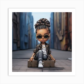 Black Girl In Sunglasses 2 Art Print