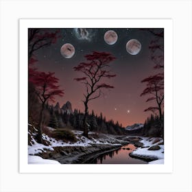 Moons In The Sky Art Print