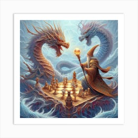 Chess With Dragons 1 Art Print