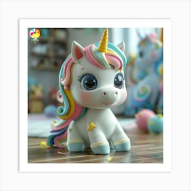 Unicorn Figurine 90 Art Print