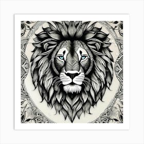 Lion Head 33 Art Print