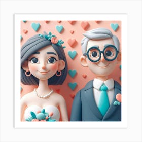 Wedding Couple Art Print